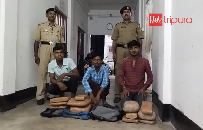 Three drug dealers from Bihar arrested with marijuana from Agartala-Secunderabad express