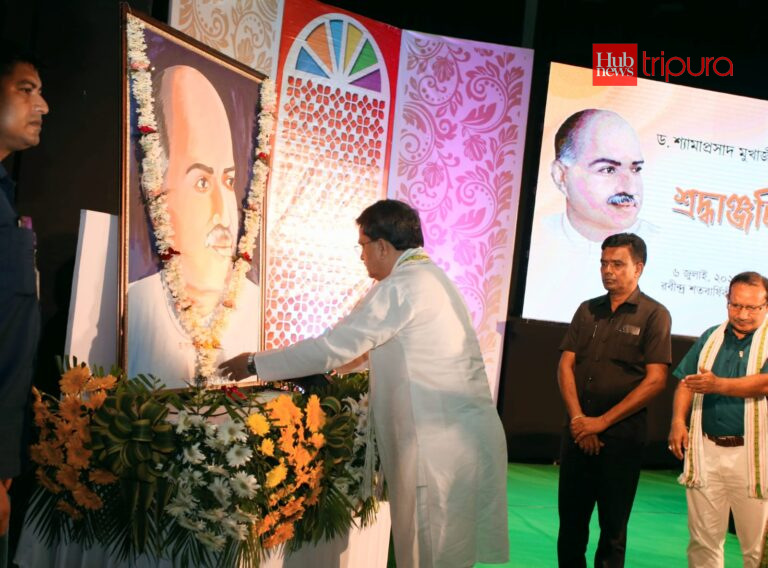 Tripura CM Pays Tribute to Dr. Shyama Prasad Mukherjee