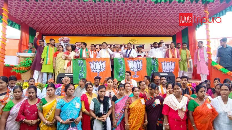 1300 voters from Congress, CPIM, and TMC in Agartala join BJP