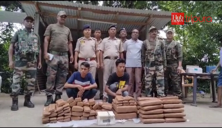 Four drug traffickers arrested in Tripura, ganja and Yaba tables seized