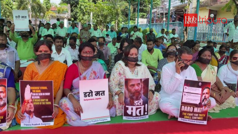 Silent protest held in Agartala against Rahul Gandhi’s disqualification