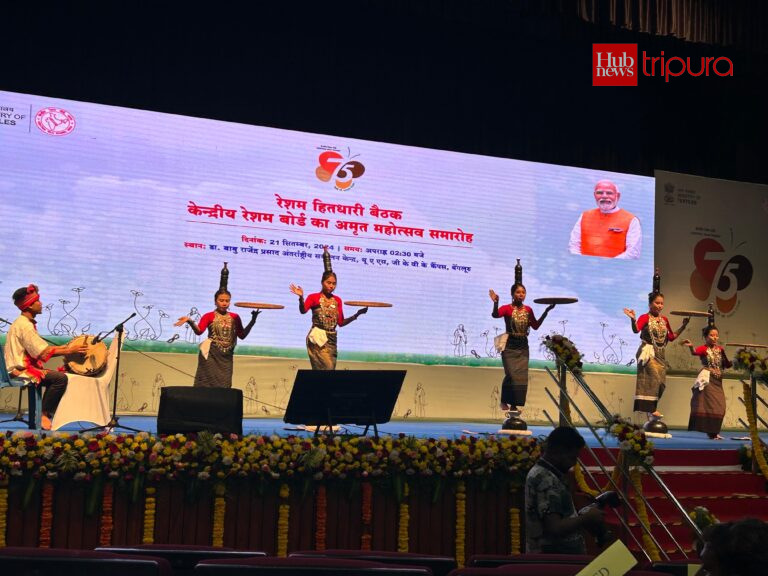 Tripura’s Hojagiri mesmerize audience at Central Silk Board’s Platinum Jubilee celebrations in Karnataka
